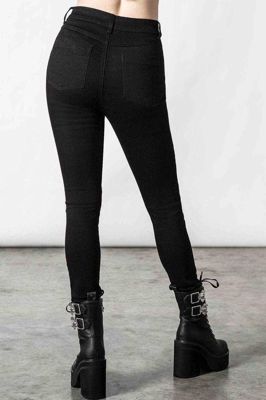 Women KILLSTAR Bottoms | Ravens Cross Jeans Black