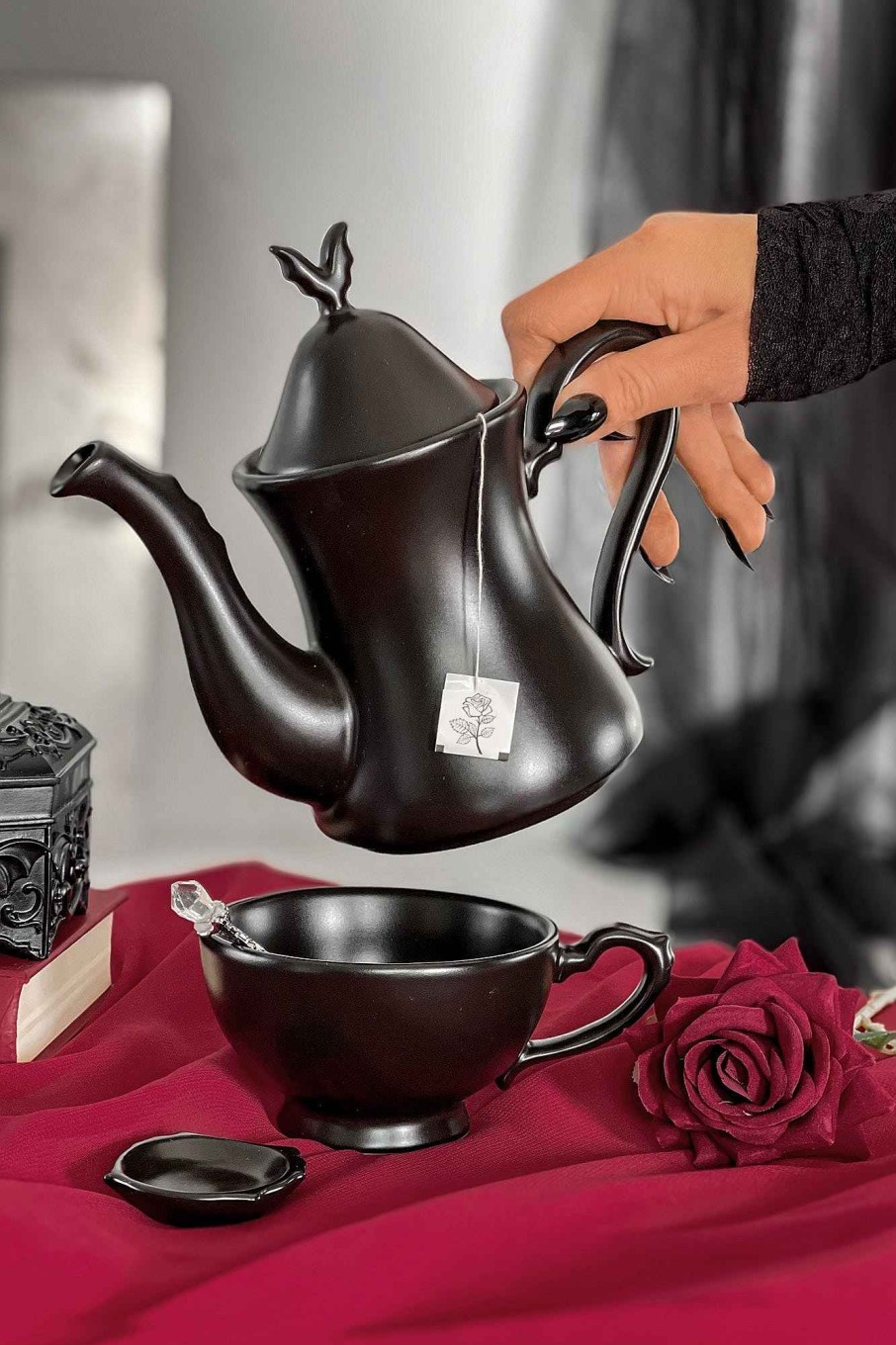 Home KILLSTAR Cups & Mugs | Potion Stackable Tea Set Black