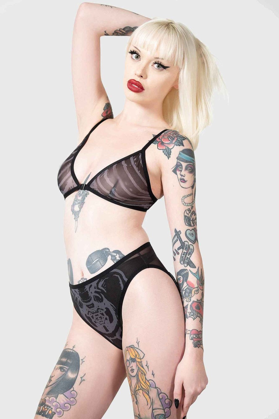 Women KILLSTAR Intimates | Boneyard Panty Black