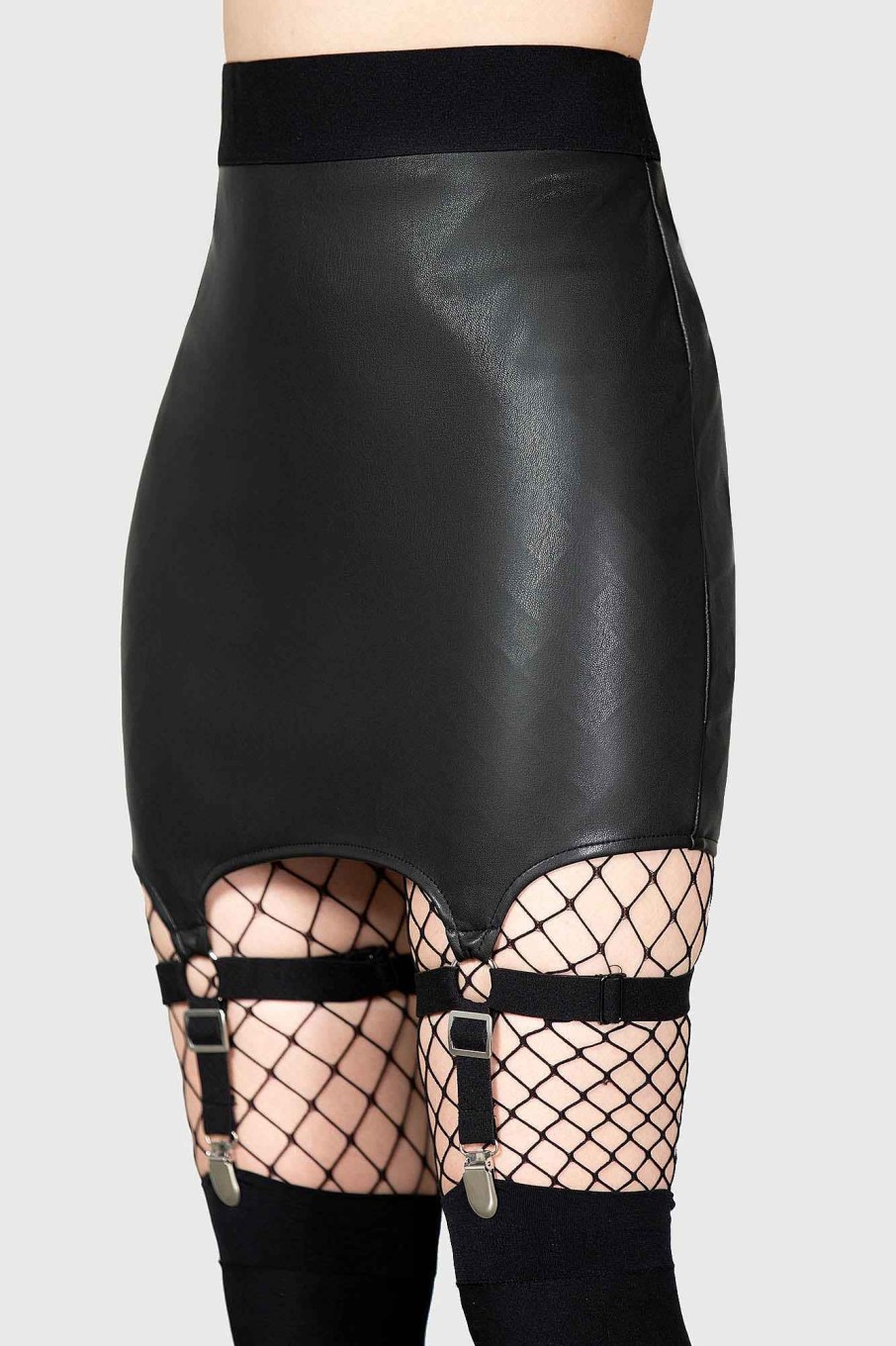 Women KILLSTAR Skirts | Cassandra Pu Mini Skirt [B] Black