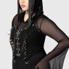 Women KILLSTAR Tops | Saintly Spiked Corset Black