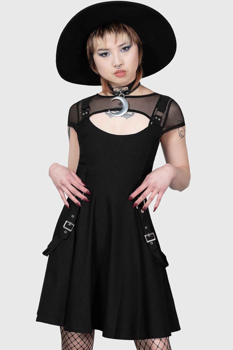 Women KILLSTAR Dresses | Kounter Kulture Skater Dress Black