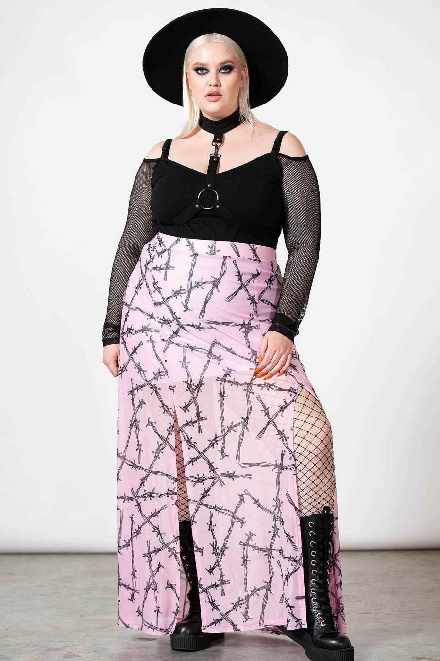 Plus AVRILLAVIGNE Skirts | Waxwork Midi Skirt [Plus] Pink