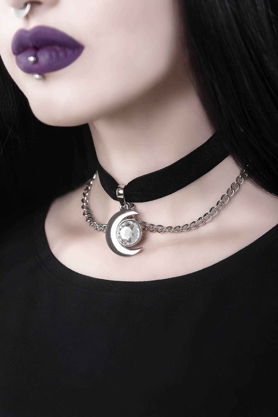 Accessories KILLSTAR Chokers | Moonstone Choker Black