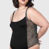 Plus KILLSTAR Intimates | Night Lichen Bodysuit [Plus] Black