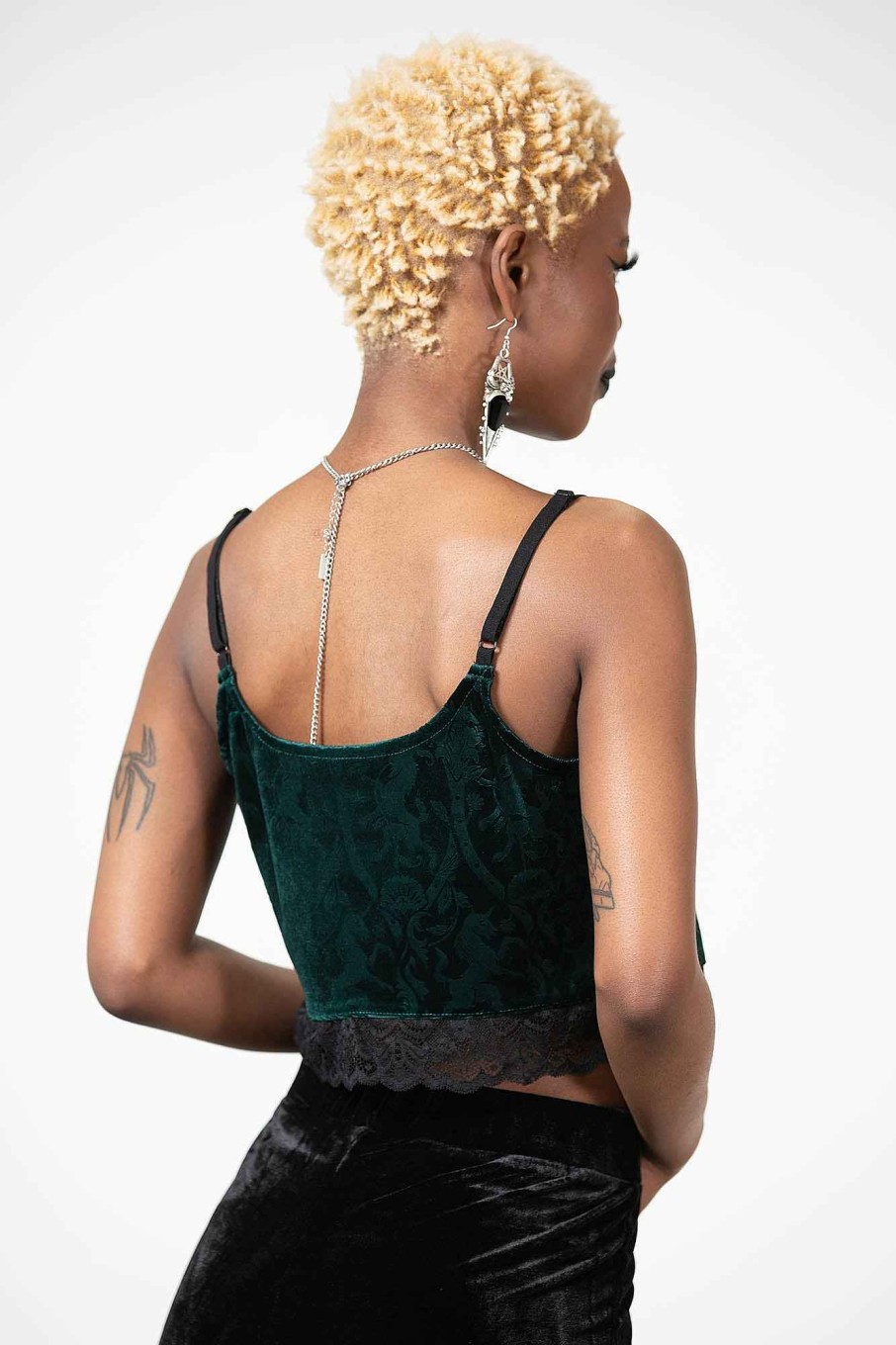 Women KILLSTAR Tops | Fabled Tank Top [Emerald] Green