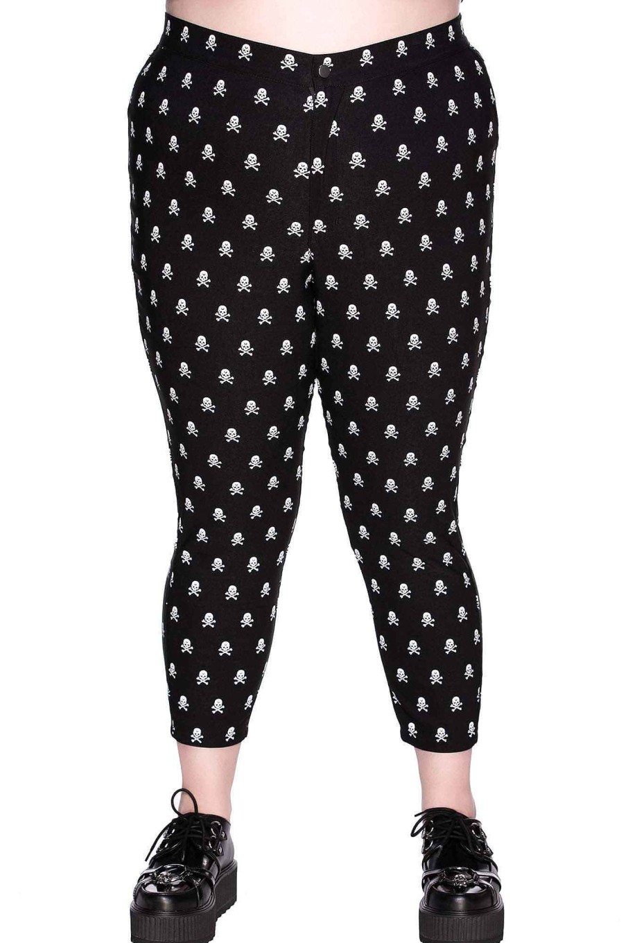 Plus KILLSTAR Bottoms | Bad 2 The Bone Capri Pants [Plus] Black