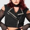 Women KILLSTAR Outerwear | Heaven2Hell Denim Vest Black