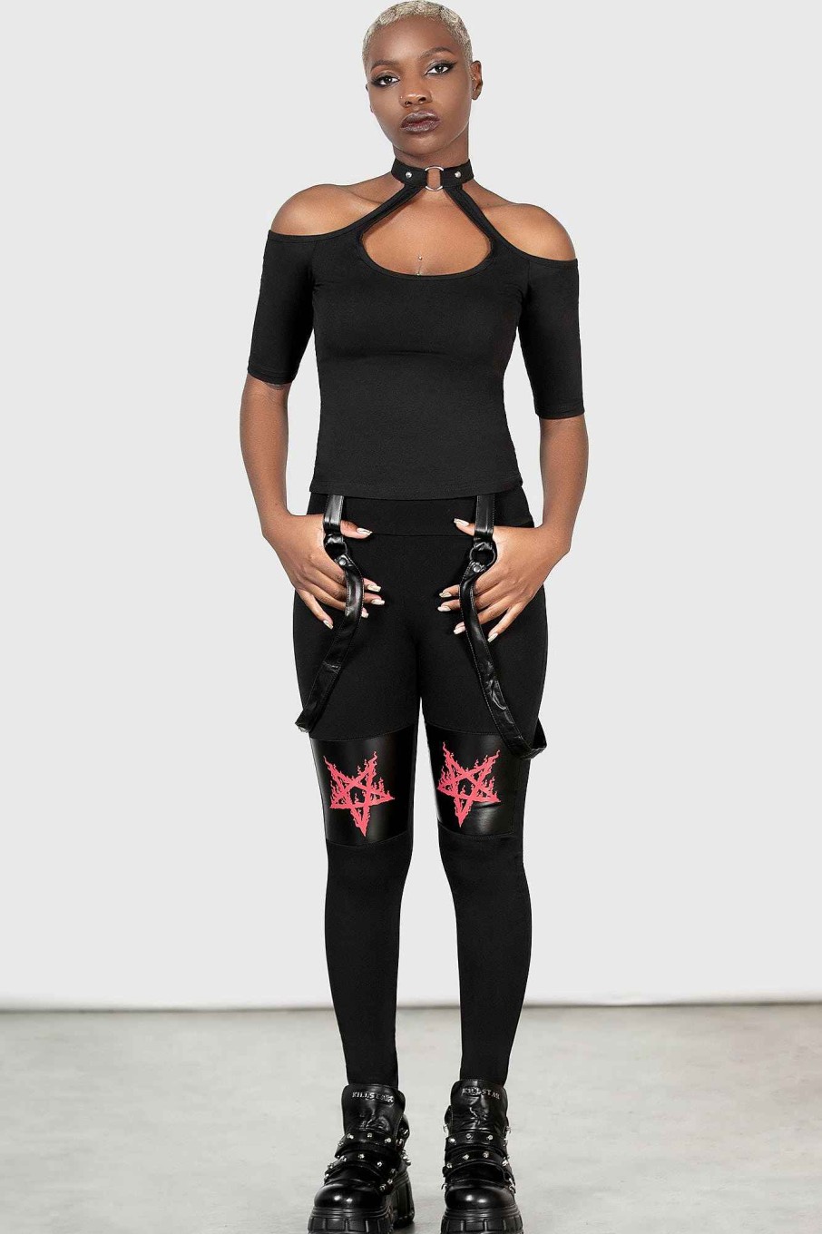 Women KILLSTAR Bottoms | Bloodpact Leggings Black