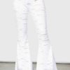 Women KILLSTAR Bottoms | Biter Flares [ ] White