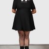 Plus MGM WEDNESDAY Dresses | Est Heart Skater Dress [Plus] Black