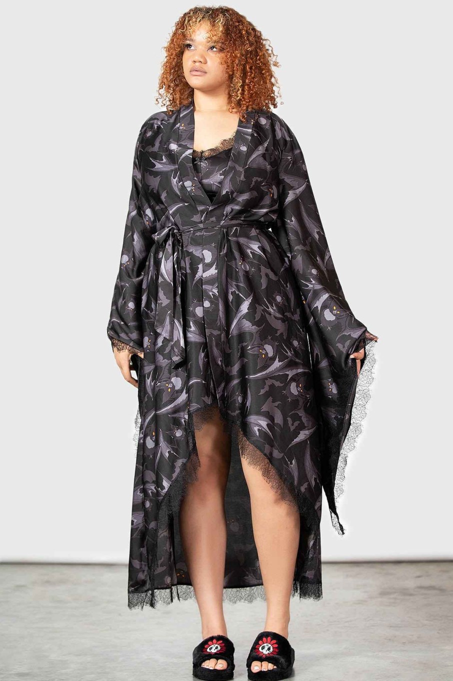 Plus KILLSTAR Loungewear | Asperity Robe [Plus] Black