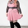 Plus KILLSTAR Dresses | Magica Skater Dress [Pastel ] [Plus] Pink