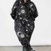 Plus KILLSTAR Outerwear | Galaxy Cropped Hoodie [Plus] Black