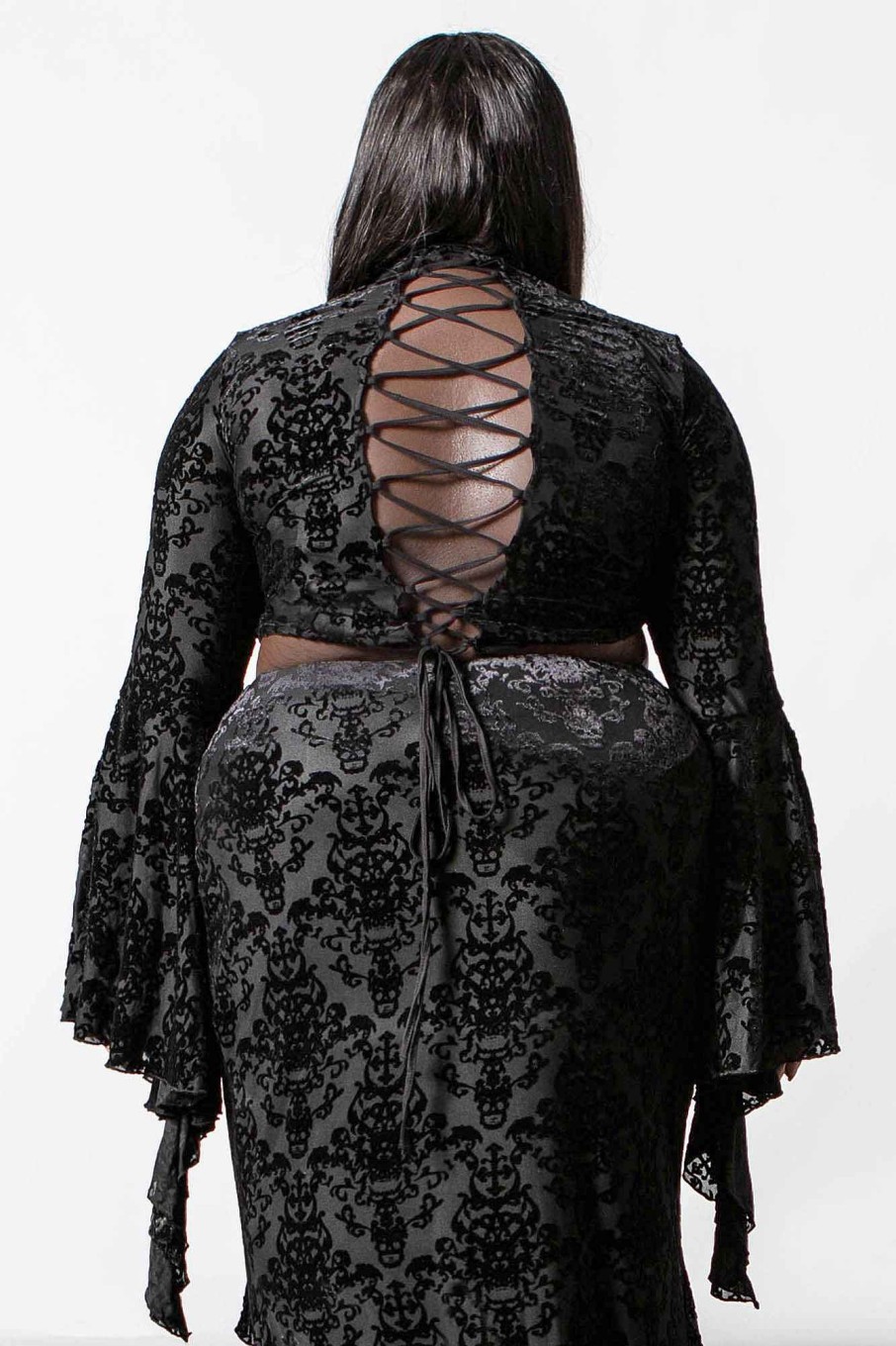 Plus KILLSTAR Tops | Incarnate Lace-Up Top [Plus] Black