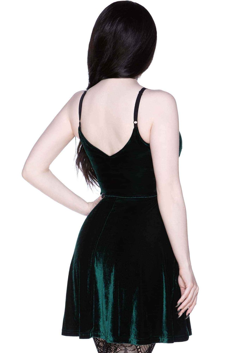 Women KILLSTAR Dresses | Magica Skater Dress [Emerald] Green