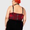 Plus KILLSTAR Co-Ords | Snarl Corset Top [Plus] Red