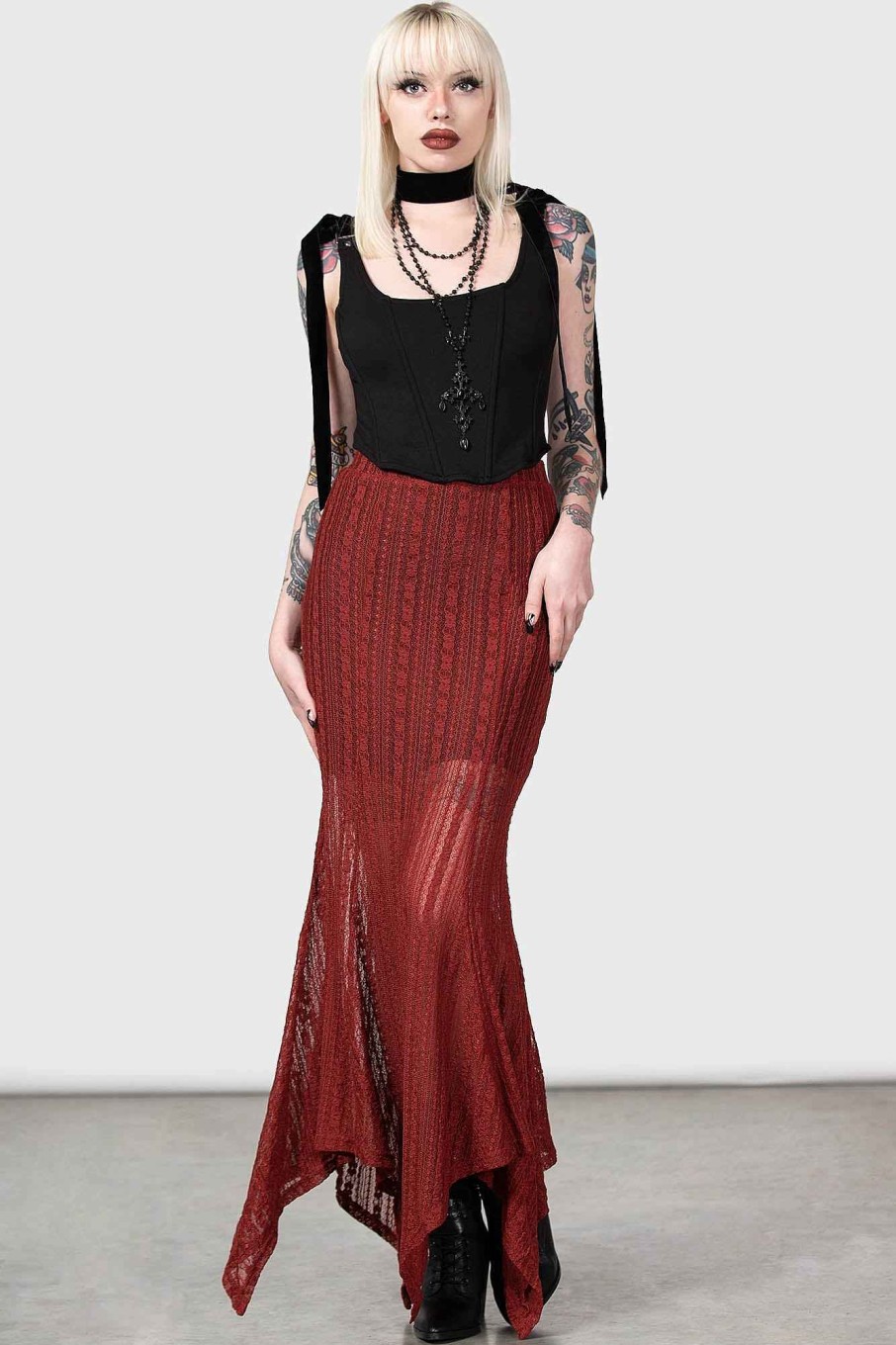 Women KILLSTAR Co-Ords | Juliet'S Betrayal Maxi Skirt [ ] Red