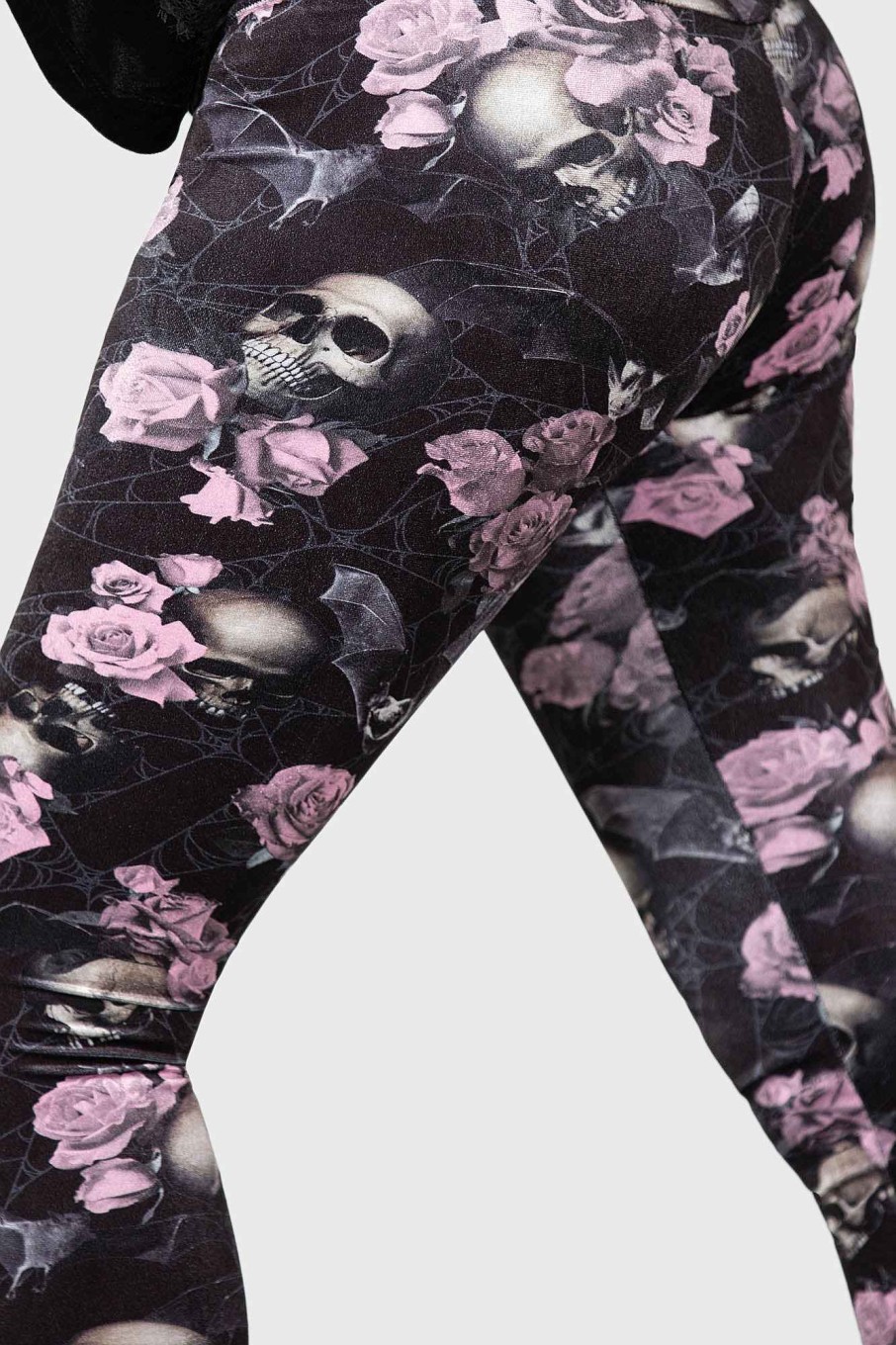 Women KILLSTAR Co-Ords | Hematite Leggings [Black/ ] Pink