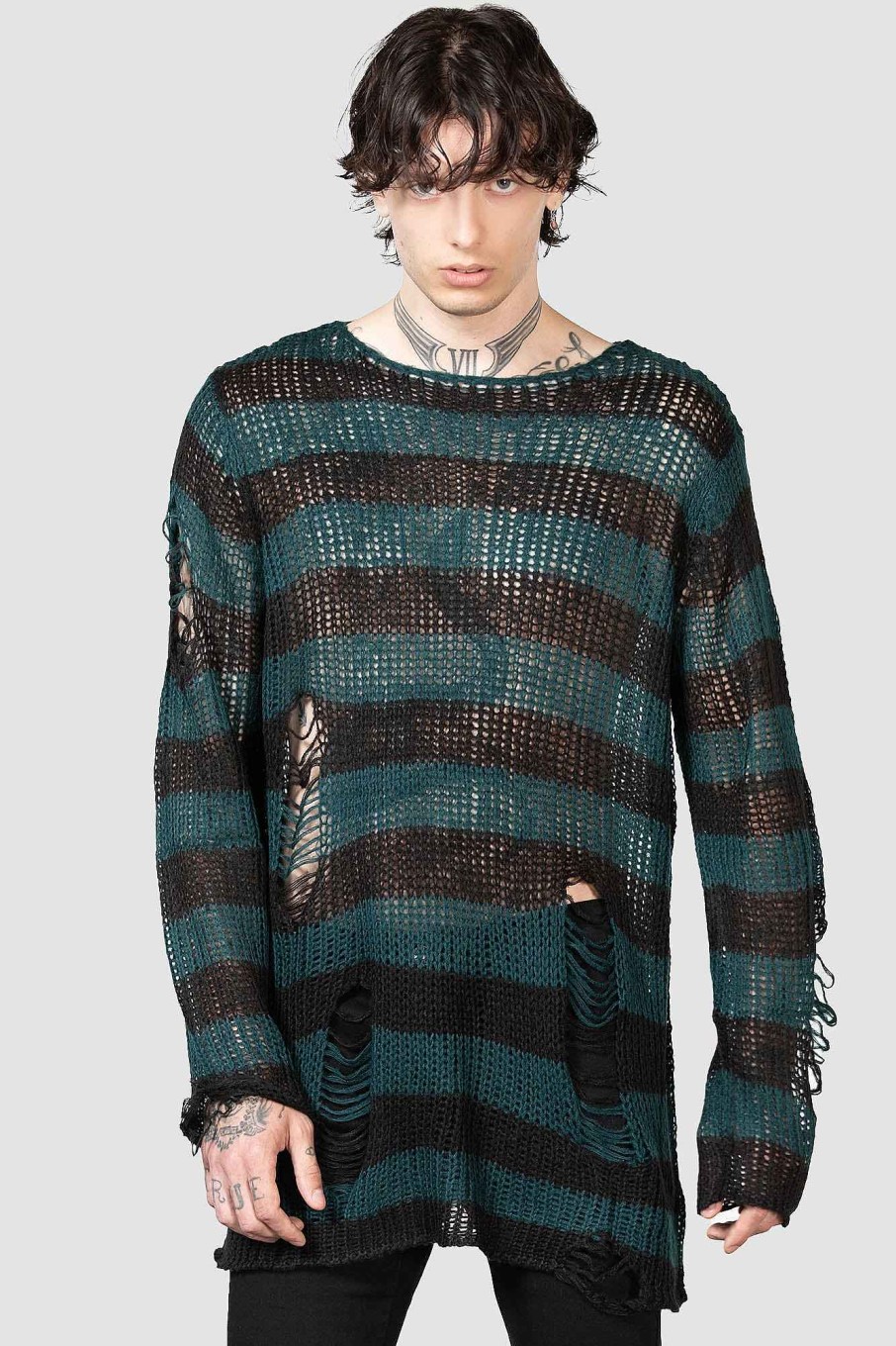 Men KILLSTAR Knitwear | Sea Punk Knit Sweater Green