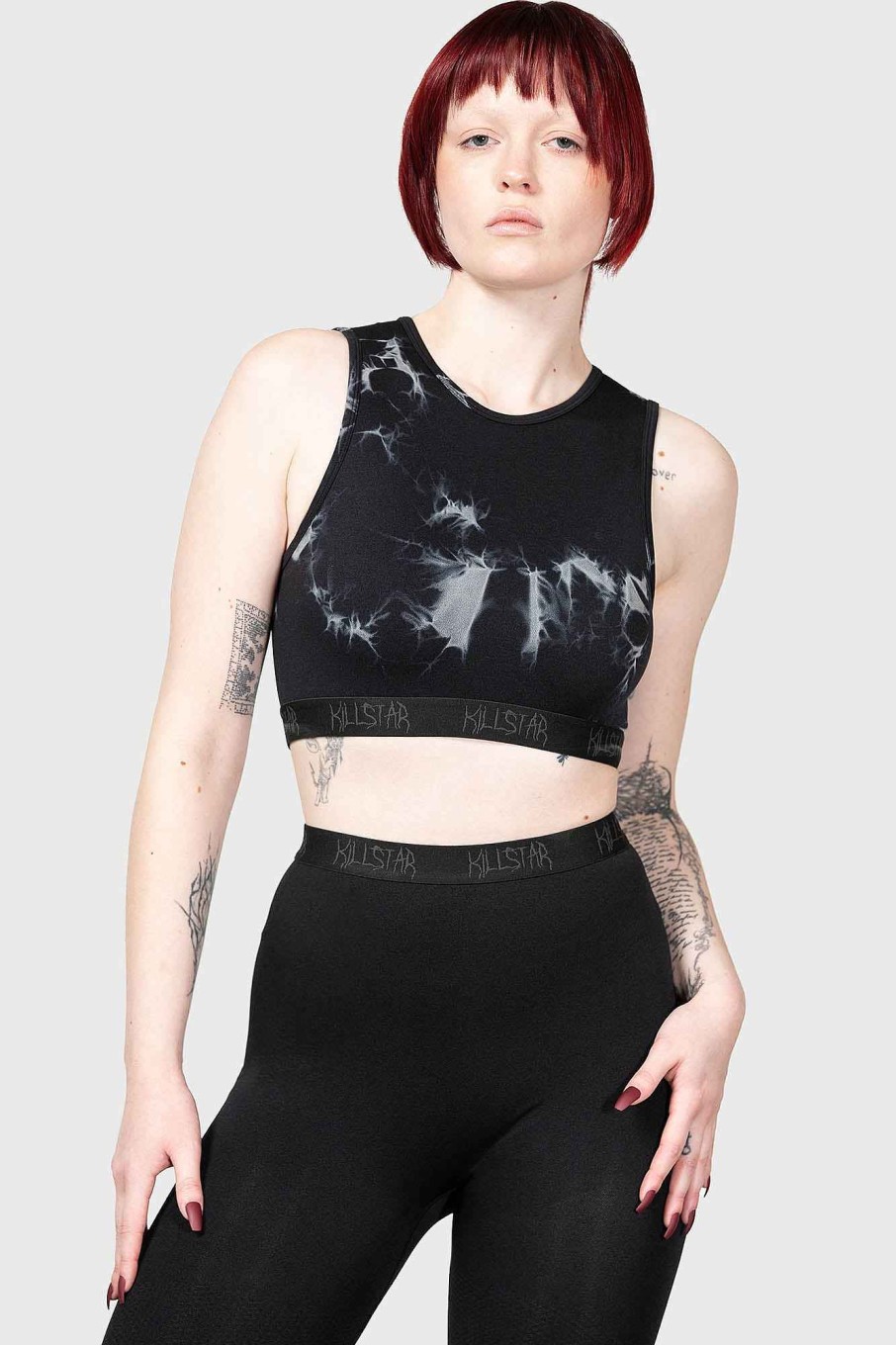 Women KILLSTAR Activity Wear | Leshy Crop Top Black