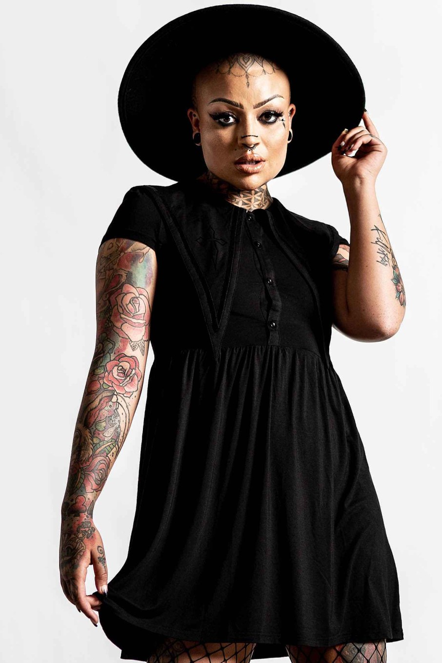 Women KILLSTAR Dresses | Blood Bound Skater Dress Black