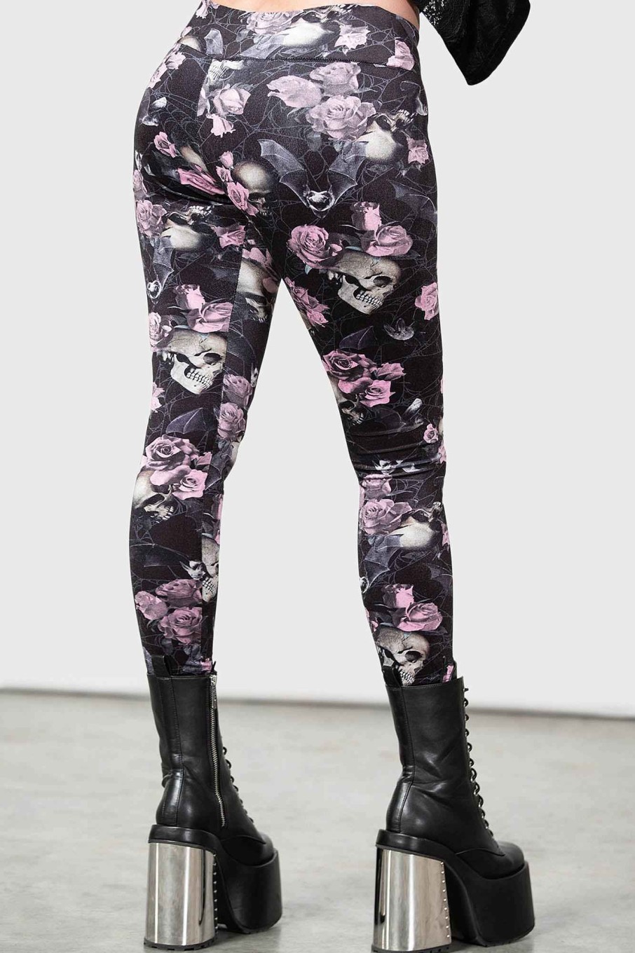 Women KILLSTAR Co-Ords | Hematite Leggings [Black/ ] Pink