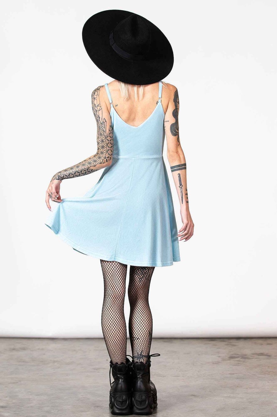 Women KILLSTAR Dresses | Magica Skater Dress [Pastel ] Blue