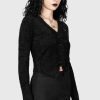 Women KILLSTAR Knitwear | Chiroptera Cardigan Black