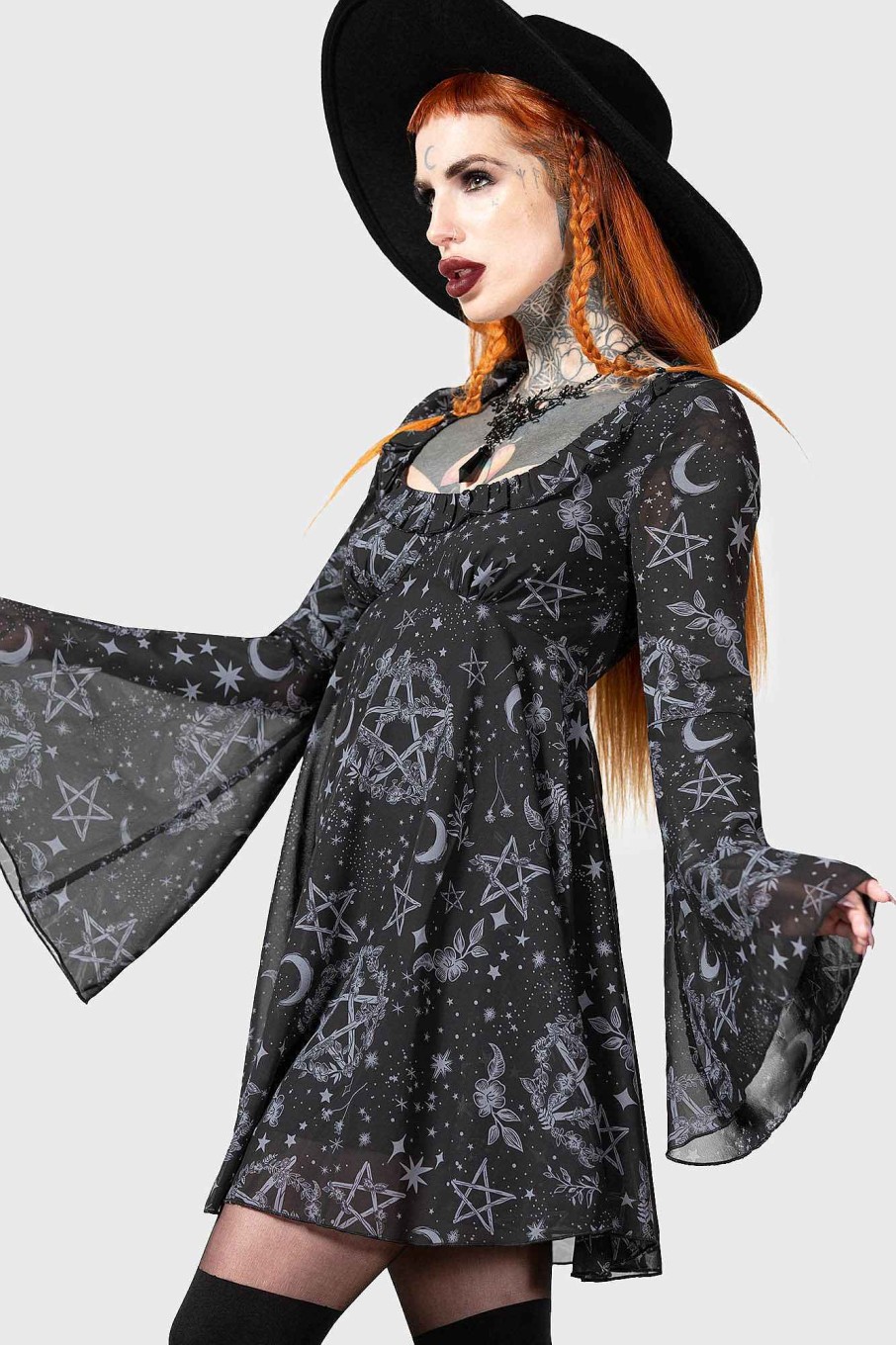 Women KILLSTAR Dresses | Astral Willow Dress Black