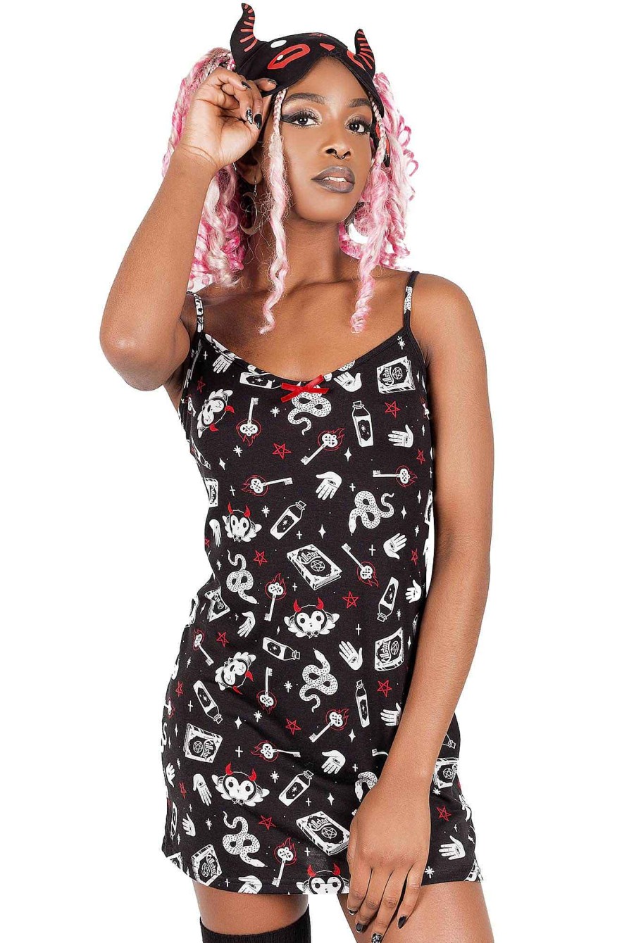 Women KILLSTAR Loungewear | See U In Hell Lounge Dress Black