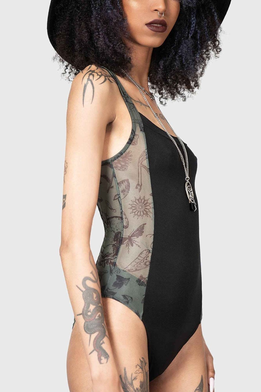 Women KILLSTAR Intimates | Night Lichen Bodysuit Black