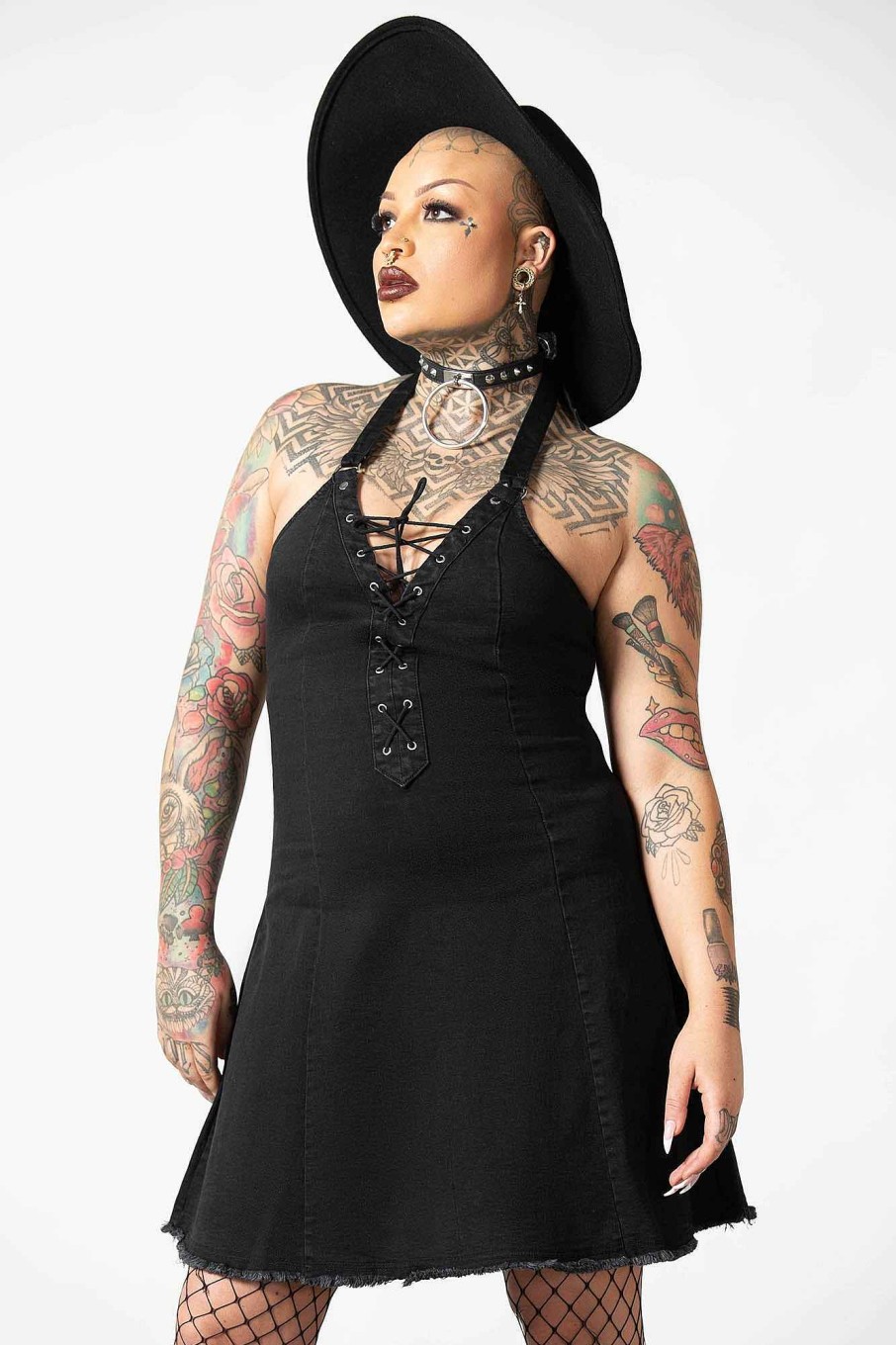 Women KILLSTAR Dresses | Subzero Halter Dress Black