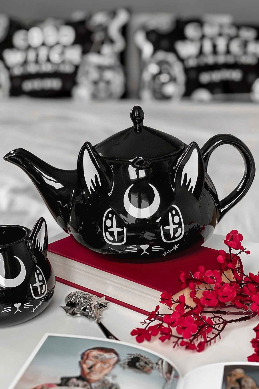 Home KILLSTAR Cups & Mugs | Evil Bunny Teapot Black