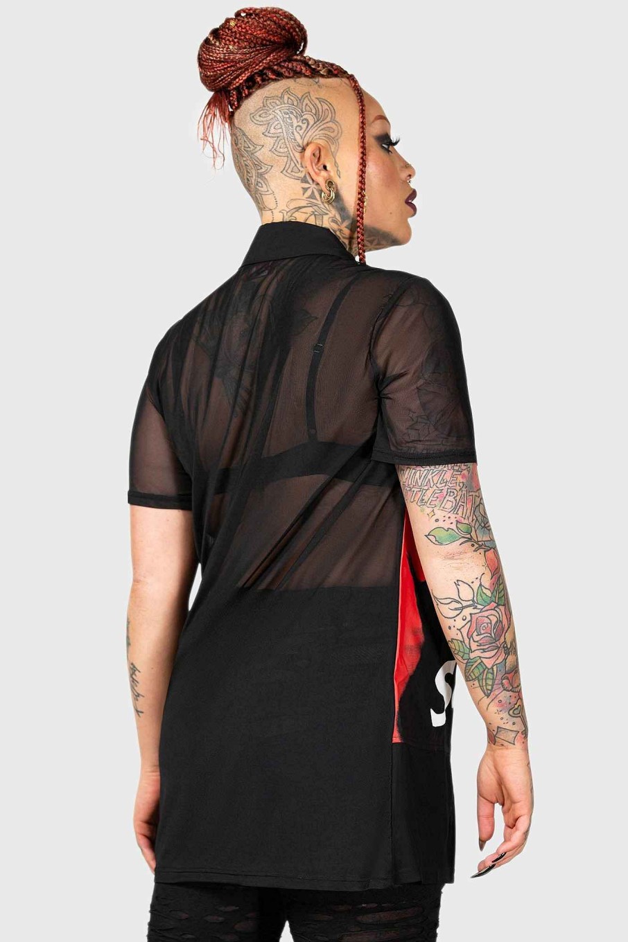 Women KILLSTAR Tops | Suspiria Mesh Shirt Black