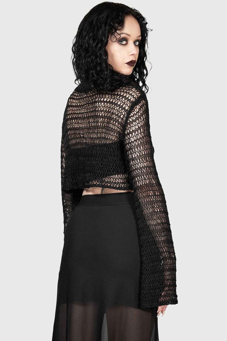 Women KILLSTAR Knitwear | Reacher Sweater Black