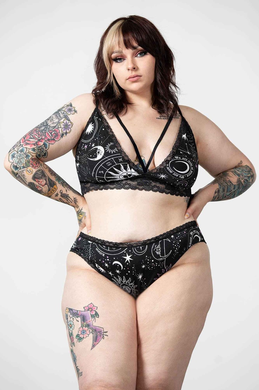 Plus KILLSTAR Intimates | Eclipse Lace Panty [Plus] Black