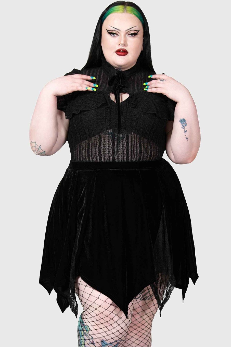 Plus KILLSTAR Skirts | Josephine'S Revenge Mini Skirt [Plus] Black