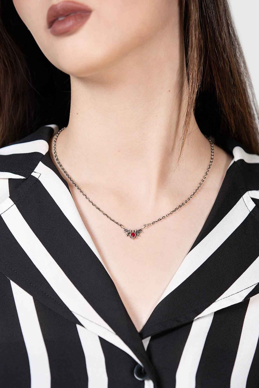 Accessories KILLSTAR Necklaces | Vamp Bat Necklace [ ] Red