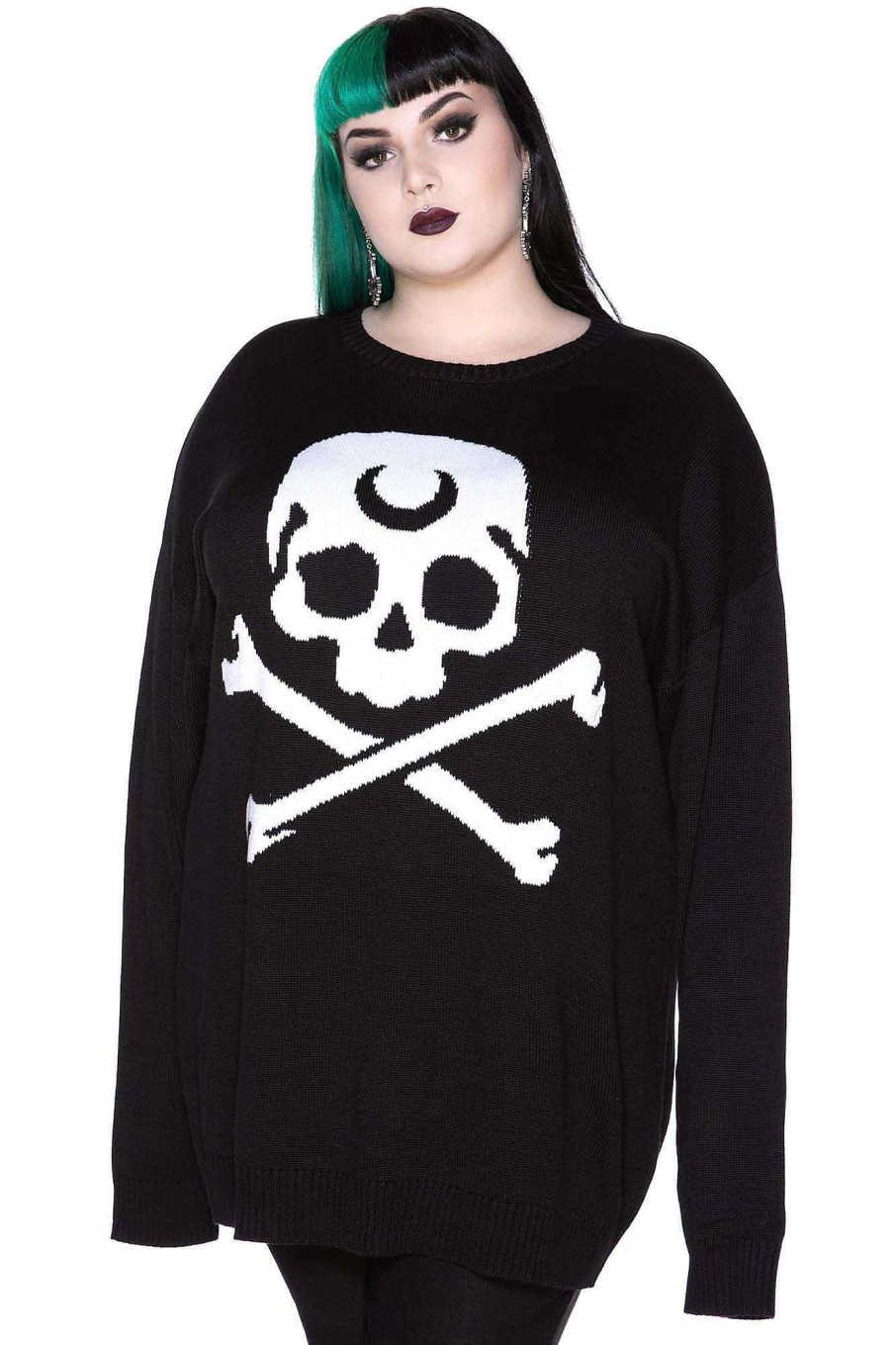 Plus KILLSTAR Knitwear | 2 The Bone Knit Sweater [Plus]