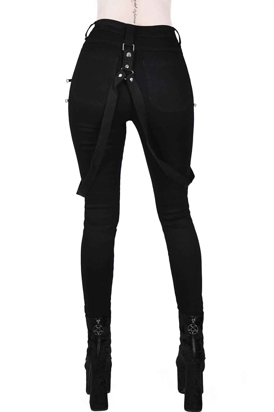 Women KILLSTAR Bottoms | Warfare Jeans Black