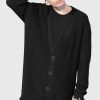 Men Killstar Knitwear | The Antisocials Cardigan Black