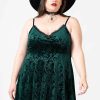 Plus KILLSTAR Dresses | Mistress Of Mayhem Skater Dress [Emerald] [Plus] Green