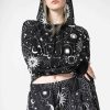 Women KILLSTAR Outerwear | Galaxy Cropped Hoodie Black