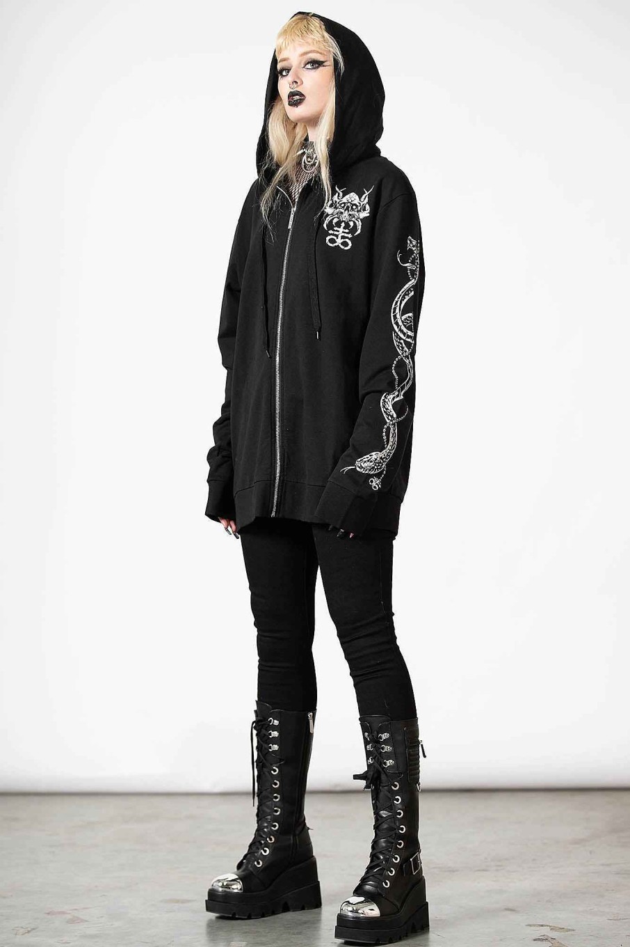 Men KILLSTAR Outerwear | Anders Zip-Up Hoodie Black