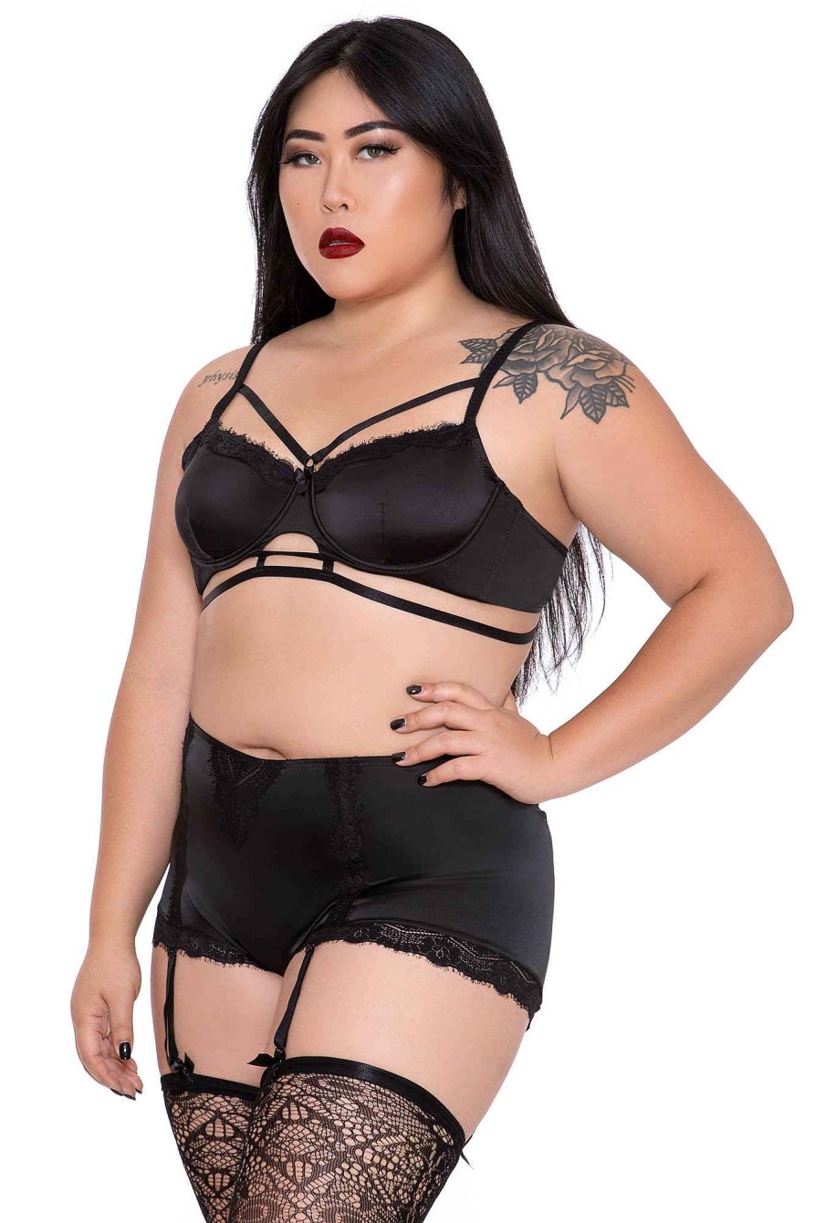 Plus Killstar Intimates | Ebony Bra [Plus] Black