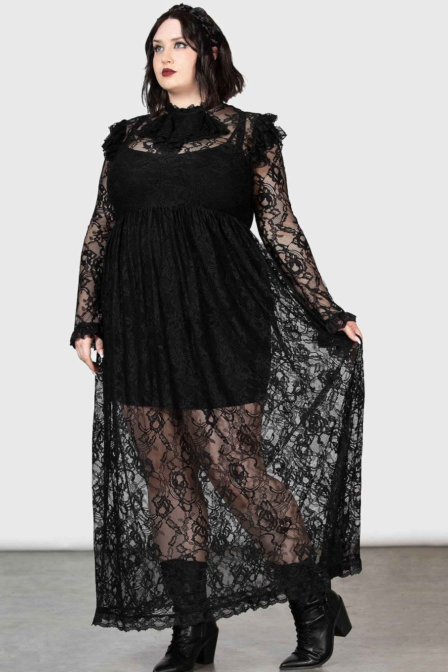 Plus KILLSTAR Dresses | Enmity Maxi Dress [Plus] Black