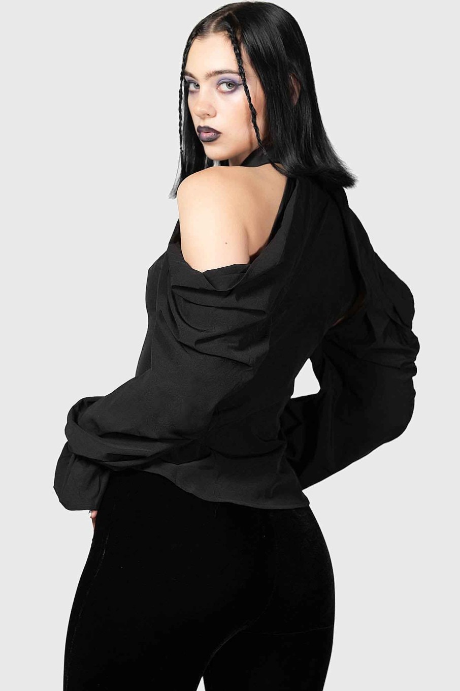 Women KILLSTAR Tops | Maxim Priestess Blouse Black