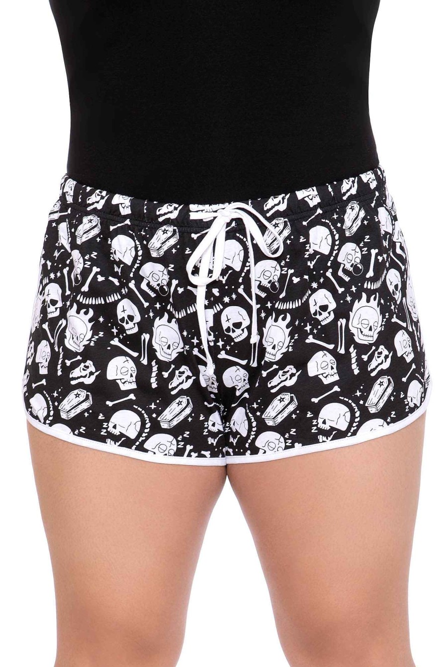 Plus Killstar Loungewear | Drowsy Lounge Shorts [Plus] Black