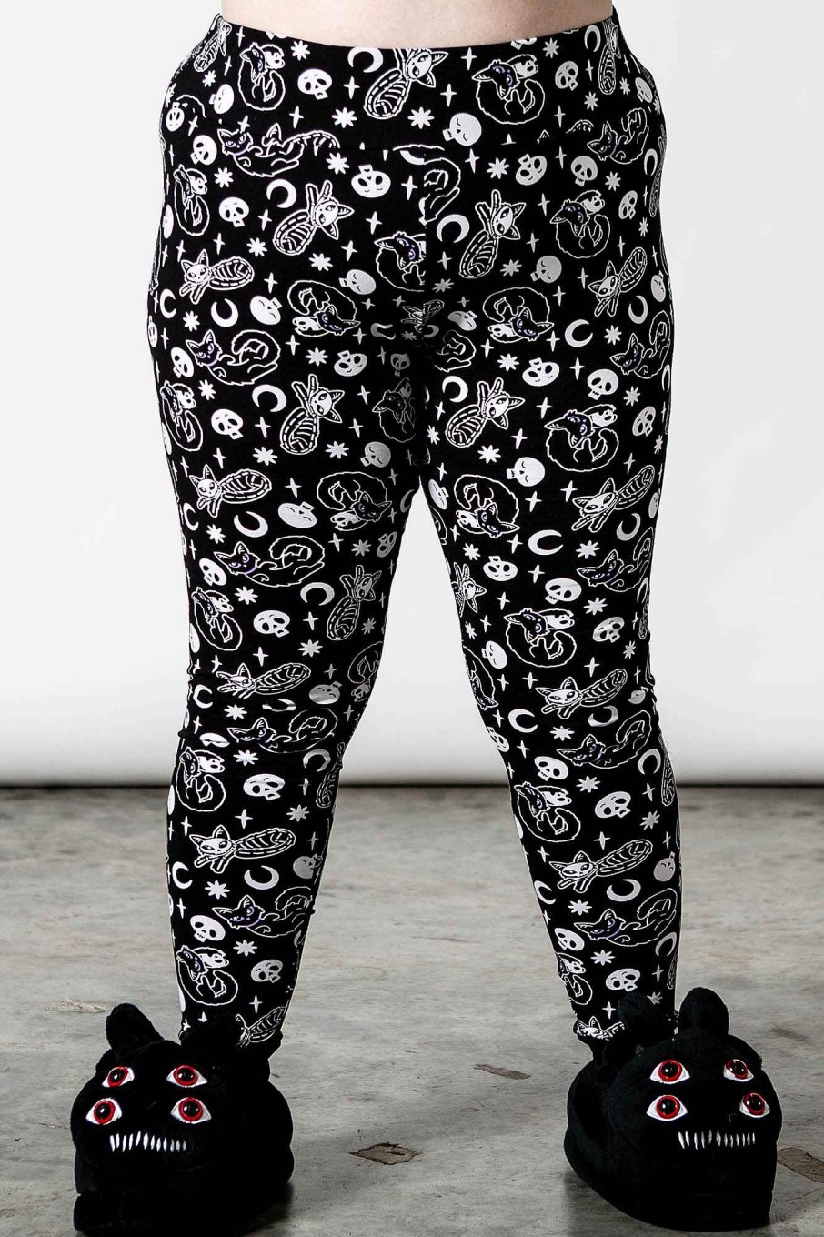 Plus KILLSTAR Loungewear | Purr Off Lounge Leggings [B] [Plus] Black